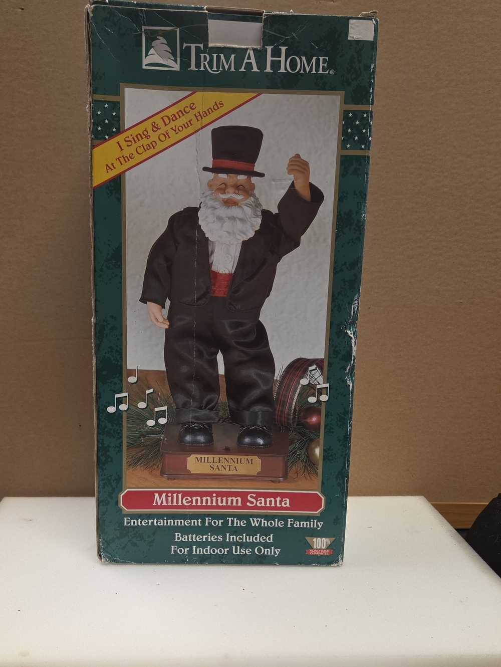 Trim A Home Millennium Santa Black & White Holiday Figurine